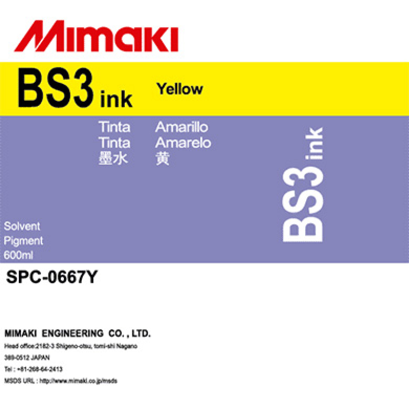 MIMAKI SPC-0667 BS3 Solvent ink pack 600ml